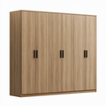 Kleiderschrank 240 x 60 x 200 cm Holzwerkstoff Eichefarben mit 6 Türen modern