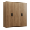Kleiderschrank 180 x 60 x 200 cm Holzdekor Eiche vier Türen moderner Stil